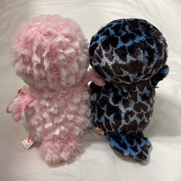 NWT Kid’s Ty Beanie Boos “Twiggy and Yago” Pink and Blue Owls. One size. - Picture 3 of 17